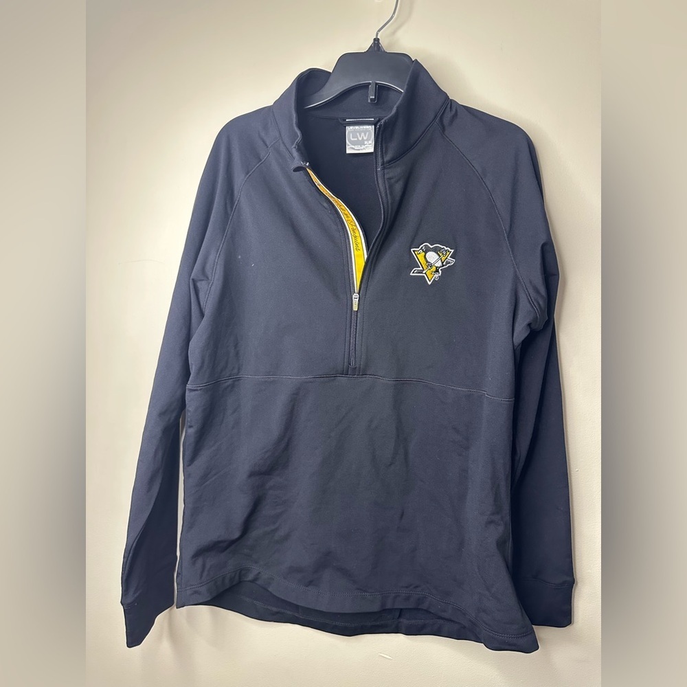 Womens Medium NHL Pittsburgh Penguins Hockey  quarter Zip Top